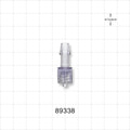 Male Luer w/Spin Lock, Barbed, Clear - Fits 1/4 inch ID Tubing (0.25 inch, 6.35 mm) - 89338