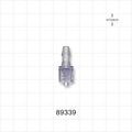 Male Luer w/Spin Lock, Barbed, Clear - Fits 3/16 inch ID Tubing (0.188 inch, 4.76 mm) - 89339