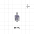 Male Luer w/Spin Lock, Barbed, Clear - Fits 3/32 inch ID Tubing (0.094 inch, 2.38 mm) - 89342