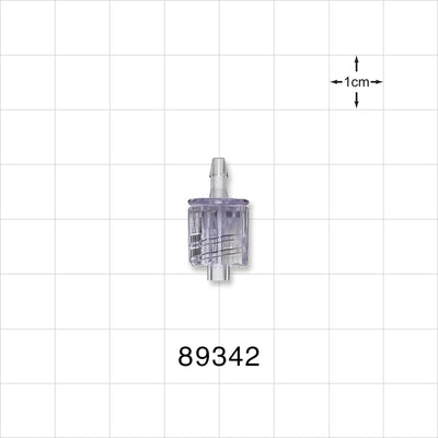 Male Luer w/Spin Lock, Barbed, Clear - Fits 3/32 inch ID Tubing (0.094 inch, 2.38 mm) - 89342