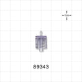 Male Luer w/Spin Lock, Barbed, Clear - Fits 1/16 inch ID Tubing (0.063 inch, 1.59 mm) - 89343