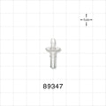 Male Luer Slip, Barbed, Clear - Fits 3/32 inch ID Tubing (0.094 inch, 2.38 mm) - 89347