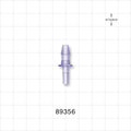 Male Luer Slip, Barbed, Clear - Fits 3/16 inch ID Tubing (0.188 inch, 4.76 mm) - 89356