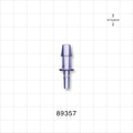 Male Luer Slip, Barbed, Clear - Fits 1/4 inch ID Tubing (0.25 inch, 6.35 mm) - 89357