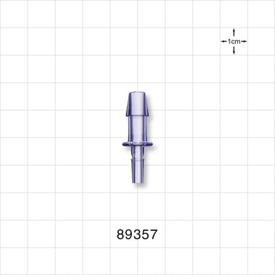 Male Luer Slip, Barbed, Clear - Fits 1/4 inch ID Tubing (0.25 inch, 6.35 mm) - 89357