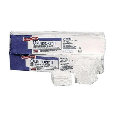 Tidi Products LLC  Omnisorb II Rayon/Polyester Blend Gauze Sponge 2x2" 4 Ply Non-Sterile NWvn LF, 25 PK/CA - 942022