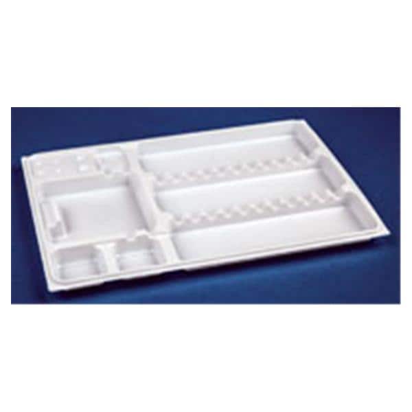 Henry Schein Inc. -HSI Tray Inserts Standard 11 1/4 in x 7 1/4 in x 9/16 in White Disposable 50/Package, 8 PK/CA 9000937