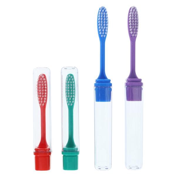 Henry Schein Inc. -Acclean Travel Toothbrush Full Assorted With Cover 12/Box, 12 BX/CA 752893