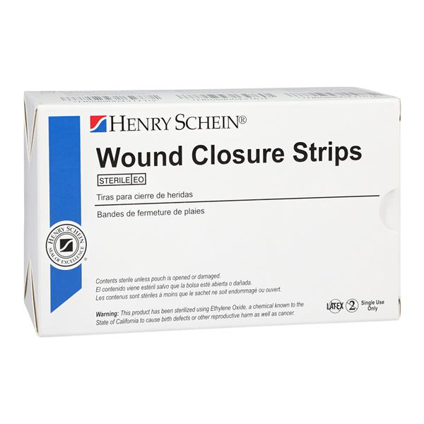 Henry Schein Inc. Wound Closure Strip 1/8x3" Opaque 250/Bx, 4 BX/CA - 9004317