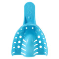Henry Schein Inc. -HSI Single Arch Impression Tray Plastic Upper 3 Medium Blue Perforated Disposable 12/Package, 25 PK/CA 413