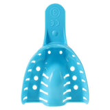 Henry Schein Inc. -HSI Single Arch Impression Tray Plastic Upper 3 Medium Blue Perforated Disposable 12/Package, 25 PK/CA 413
