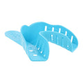 Henry Schein Inc. -HSI Double Arch Impression Tray Plastic Lower 4 Medium Blue Perforated Disposable 12/Package, 25 PK/CA 414