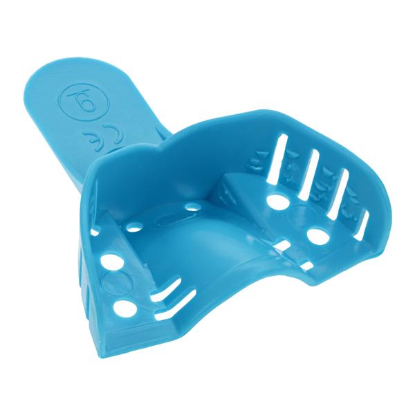 Henry Schein Inc. -HSI Double Arch Impression Tray Plastic Upper Anterior 9 Blue Perforated Disposable 12/Package, 40 PK/CA FPSCHEIN-114