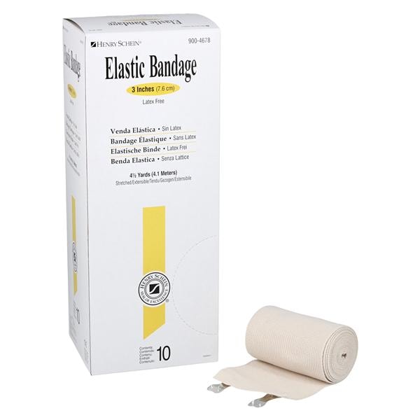 Henry Schein Inc. -Stretch Bandage Elastic 3"x4.5yd Tan Non-Sterile 10/Box, 5 BX/CA 9004678