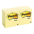 3M Business Products Notes 3 in x 3 in Canary Yellow 100 Sheets/Pad 12/Pack 12/Package - 172510
