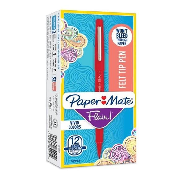 Sanford Ink Corporation Flair Porous-Pt Pen Medium Point 1.0 mm Red 12/Pack 12/Package - 182733