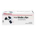 Office Depot Business Services Office Depot Brand Binder Clips Large 2 in Wide Black 12/Box 12/Box - 308957