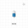 Male Luer w/Blue Spin Lock, Tubing Port, Clear - 0.197 inch - 0.185 inch ID (5.00 mm - 4.7 mm) - 90238