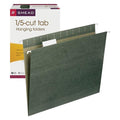 Smead Manufacturing Co Hanging Folder 1/5 Cut Letter Size Standard Green 25/Pack 25/Box - 314310