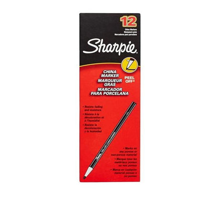 Sanford Ink Corporation Sharpie Peel-Off China Markers Red 12/Box 12 - 335398