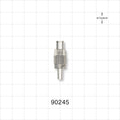 Male Luer w/Spin Lock, tubing Port, Clear - 0.157 inch - 0.15 inch ID/0.25 inch - 0.254 inch OD (3.99 mm - 3.81 mm/6.35 mm - 6.45 mm) - 90245