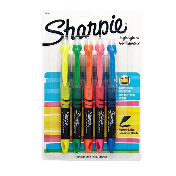 Sanford Ink Corporation Sharpie Liquid Accent Pen-Style Highlighters Assorted 5/Box 5/Package - 343551