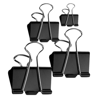 Office Depot Business Services Binder Clips Medium 1 1/4 in Wide 5/8 in Capacity Black 12/Box 12/Box - 429431
