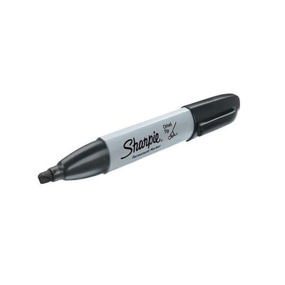 Sanford Ink Corporation Sharpie Chisel-Tip Permanent Markers Black 12/Pack 12/Package - 754871
