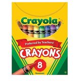 Binney and Smith Crayola Standard Crayon Set Assorted Colors Box Of 8 8/Box - 950162