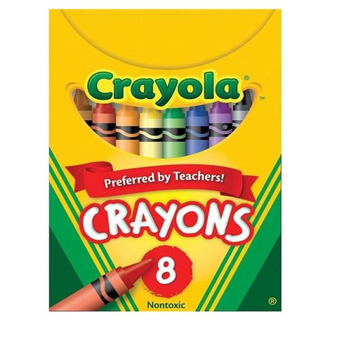 Binney and Smith Crayola Standard Crayon Set Assorted Colors Box Of 8 8/Box - 950162