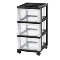 Office Depot Business Services Plastic Storage Cart 3 Drawers Black/Clear Each - 551312