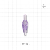 Closed Male Luer Lock Valve Connector - 0.161 inch - 0.148 inch ID (4.1 mm - 3.8 mm) - 90402