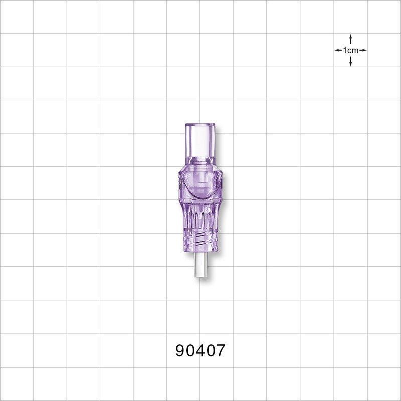 Closed Male Luer Lock Valve Connector - 0.26 inch - 0.252 inch ID (6.6 mm - 6.4 mm) - 90407