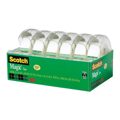 Office Depot Business Services Scotch Magic Tape In Dispensers 3/4 in x 650 in 6/Pack 6/Package - 259633