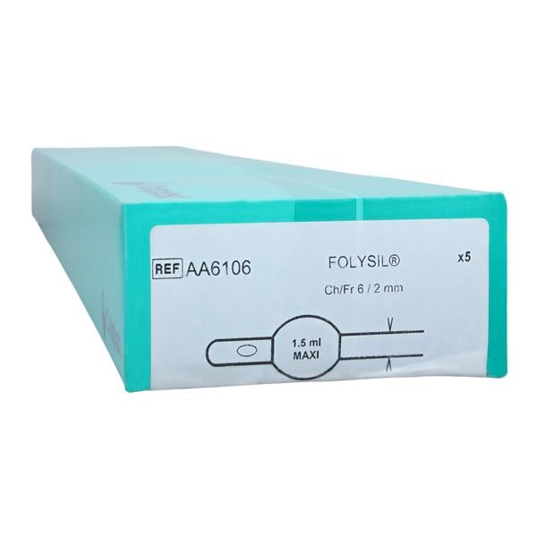 Mentor Corp Cysto-Care Folysil 2-Way Foley Catheter Straight Tip 100% Silicone 6Fr 1.5cc  - AA6106