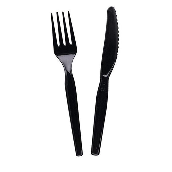 Bunzl Distribution U.S.A. Dixie Polystyrene Knives Black 1000/Package - 647485