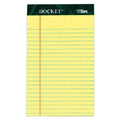 Tops Business Forms Tops Docket Perforated Legal Ruled Pad 5 in x 8 in 50 Shts Canary 8/Package - 272121