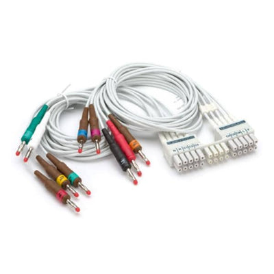 Mortara Instrument Inc Electrocardio Leadwire New For WAM/AM12 Banana Plug 10 Wire Lead 1/St - 9293-046-60