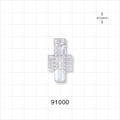 Large-Bore Female Connector, Clear - Fits 0.268 inch OD Tubing (6.8 mm) - 91000