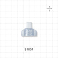 Large-Bore Male Connector, Natural - 0.26 inch - 0.252 inch ID x 0.354 inch - 0.339 inch OD (6.8 mm - 6.5 mm x 9 mm) - 91001