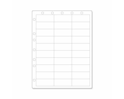 PDC Datamate® Chart Labels Paper Portrait with Holes 2 1/2"x1" White - 4 Pks of 250 Sheets per Case | 9101X-00-PDR