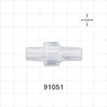 High-Flow Check Valve, Tubing Port Inlet, Tubing Port Outlet - Fits 1/4 inch OD Tubing (0.25 inch, 6.35 mm); 0.0696 psi CP - 91051