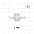 High-Flow Check Valve, Barbed - Fits 3/16 inch ID Tubing (0.188 inch, 4.76 mm); 0.055 psi CP - 91054