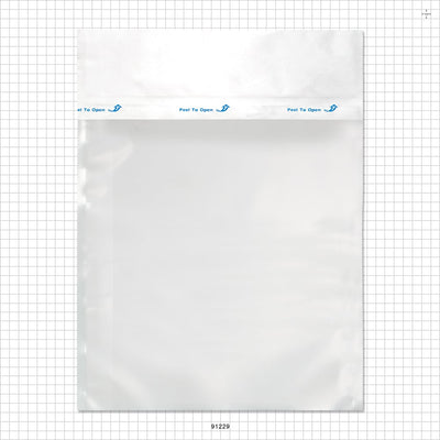 Sterilization Pouch, Peelable Style, Heat Sealable w/Header - Outside Dimensions: 12 inch x 16 inch (305 mm x 406 mm) - 91229