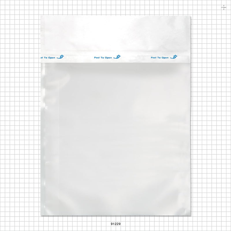 Sterilization Pouch, Peelable Style, Heat Sealable w/Header - Outside Dimensions: 12 inch x 16 inch (305 mm x 406 mm) - 91229