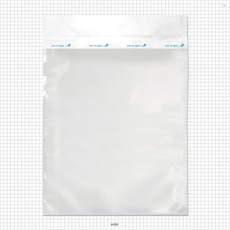 Sterilization Pouch, Peelable Style, Heat Sealable w/Header - Outside Dimensions: 16 inch x 22 inch (406 mm x 559 mm) - 91231