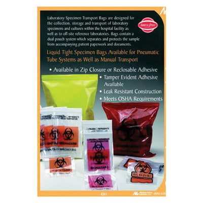Medegen Medical Products, LLC Bag Specimen 6x9" Clear 1000/Case - 4080