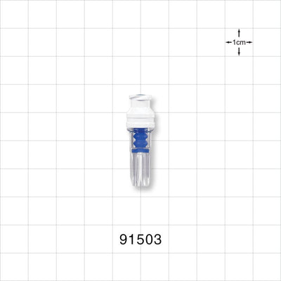SmartSite™ Needle-Free Valve, Female Luer Lock, Tubing Port - 0.078 inch - 0.072 inch ID (1.96 mm - 1.83 mm) - 91503