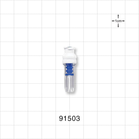 SmartSite™ Needle-Free Valve, Female Luer Lock, Tubing Port - 0.078 inch - 0.072 inch ID (1.96 mm - 1.83 mm) - 91503
