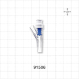 SmartSite™ Needle-Free  Valve Y Connector, Female Luer Lock, Male Luer Slip - 0.142 inch - 0.134 inch ID (3.61 mm - 3.4 mm) - 91506